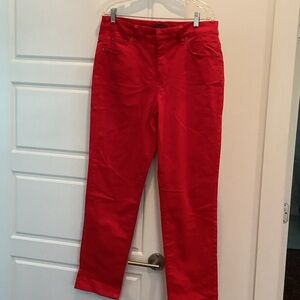 Vibrant Red Jeans for the holidays